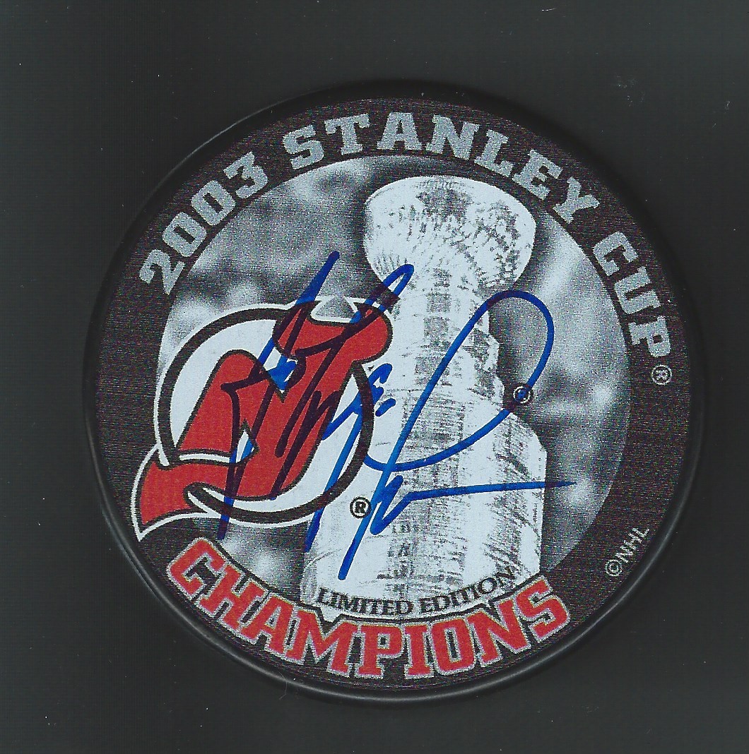 John MacLean Signed New Jersey Devils 2003 Stanley Cup Champions Puck