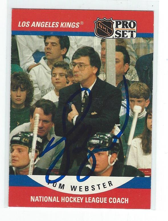Tom Webster Signed 1990/91 Pro Set Card #667