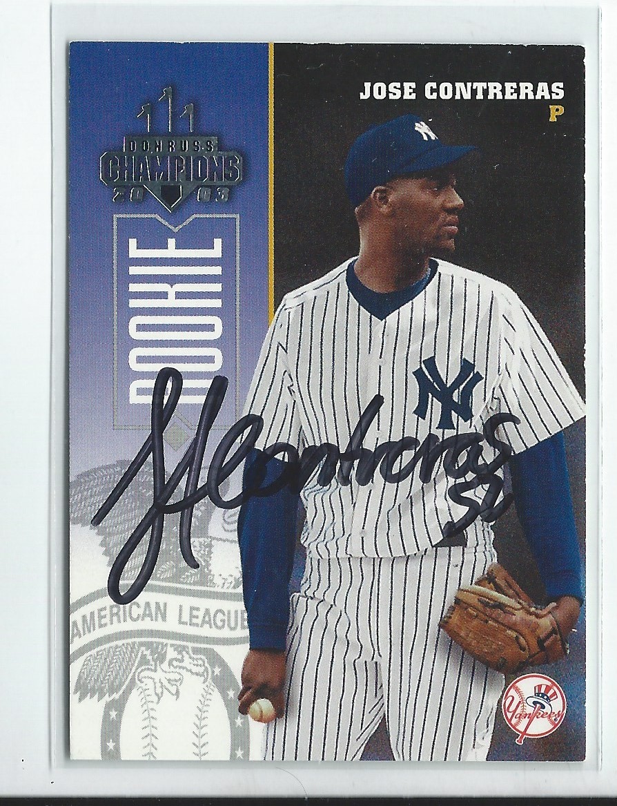 Jose Contreras Signed 2003 Donruss Champions Card #291
