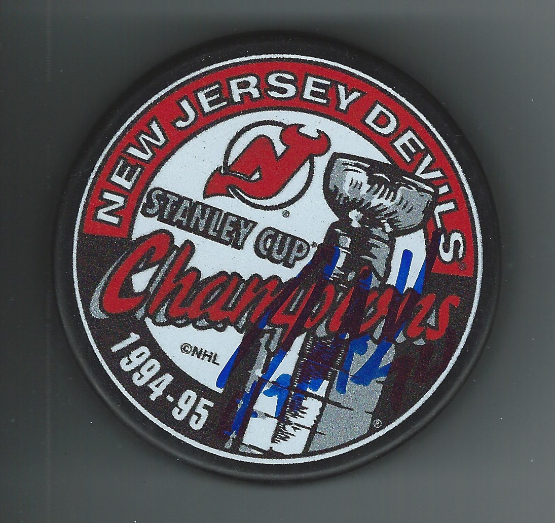 Randy McKay Signed New Jersey Devils 2003 Stanley Cup Champions Puck