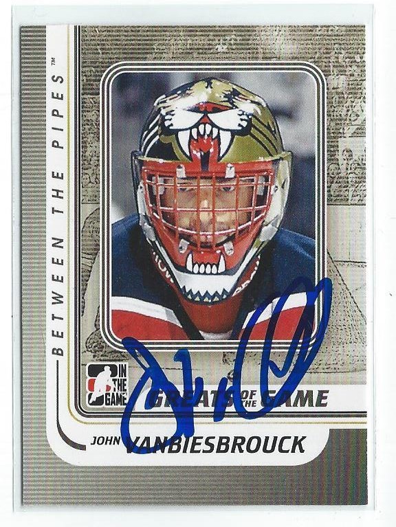 John Vanbiesbrouck Signed 2010/11 In The Game Between The Pipes Card #167