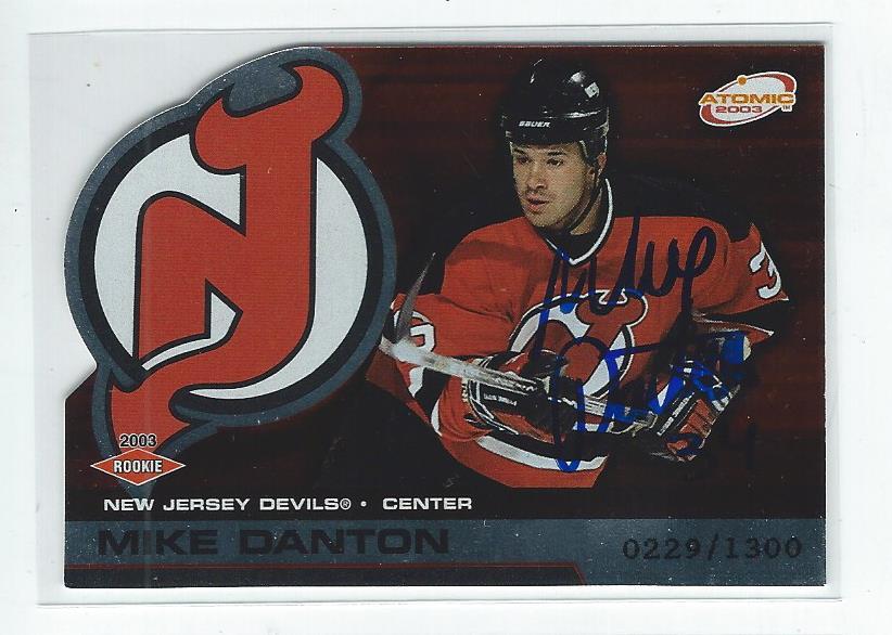 Mike Danton Jefferson Signed 2002/03 Pacific Atomic Card #118