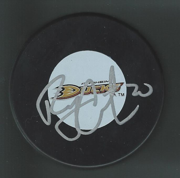 Ryan Carter Signed Anaheim Ducks Puck