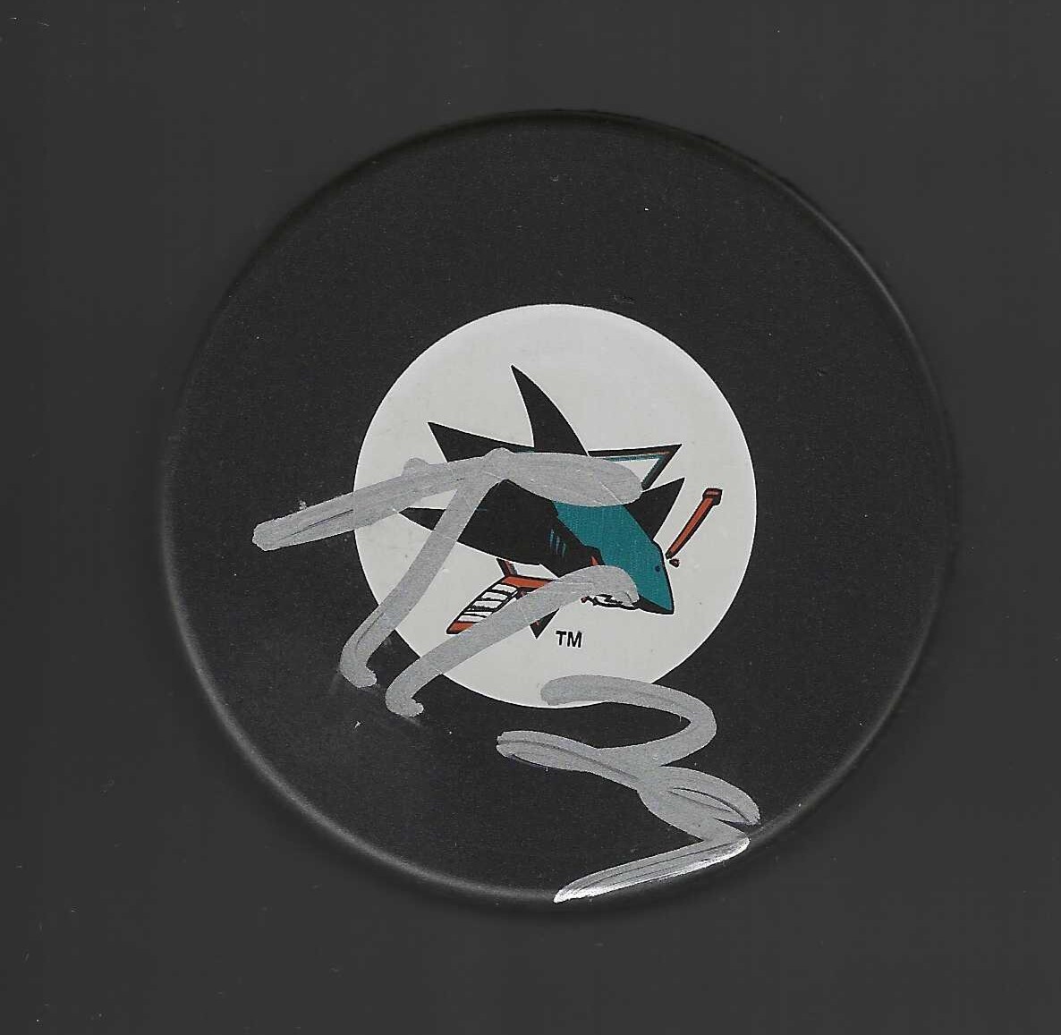 Ryane Clowe Signed San Jose Sharks Puck