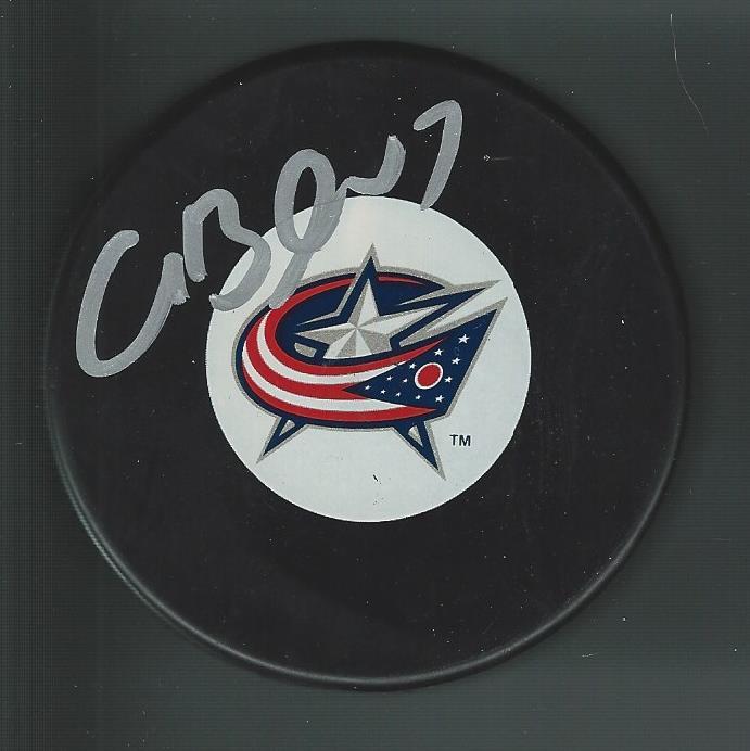 Gilbert Brule Signed Columbus Blue Jackets Puck
