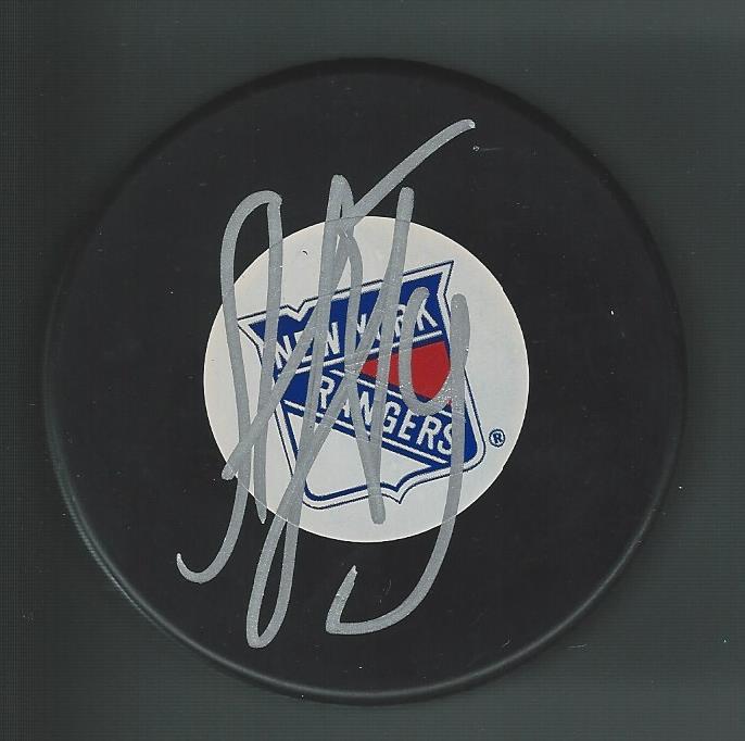 Artem Anisimov Signed New York Rangers Puck