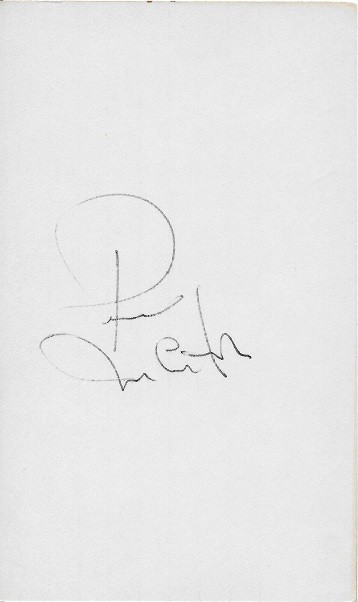 Paul McIntosh Signed Index Card Buffalo Sabres