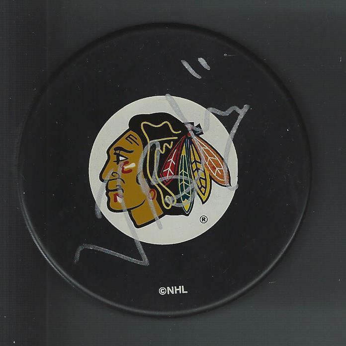 Evan Brophey Signed Chicago Blackhawks Puck
