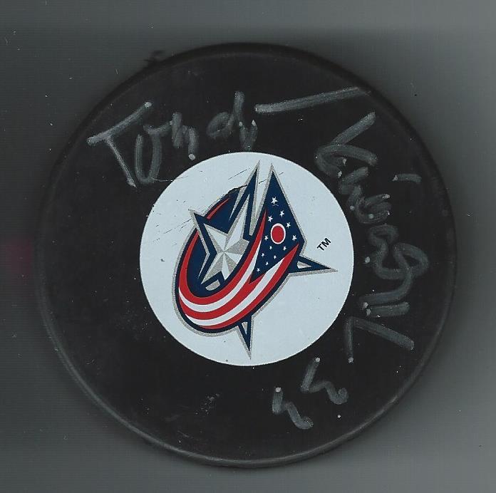 Tomas Kubalik Signed Columbus Blue Jackets Puck
