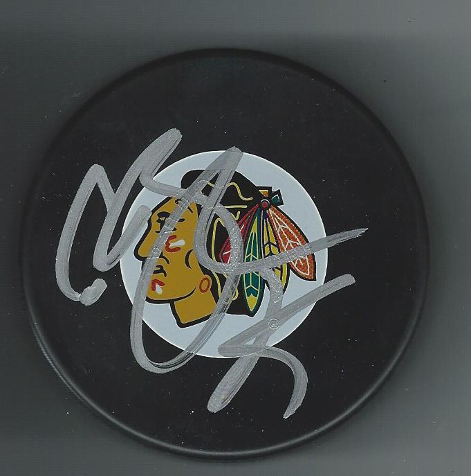 Cam Baker Signed Chicago Blackhawks Puck