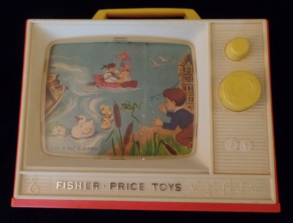 Fisher Price Toys Two Tune Giant Screen Music Box 1966