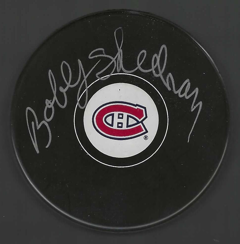 Bobby Sheehan Signed Montreal Canadiens Puck