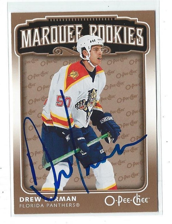 Drew Larman Signed 2006/07 O-Pee-Chee Marquee Rookies Card #585