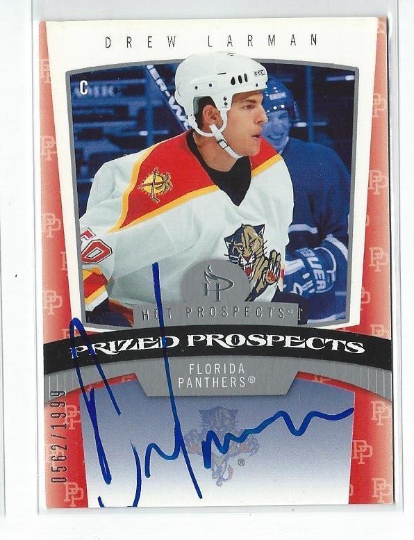 Drew Larman Signed 2006/07 Fleer Hot Prospects Rookie Card #159  #0562/1999