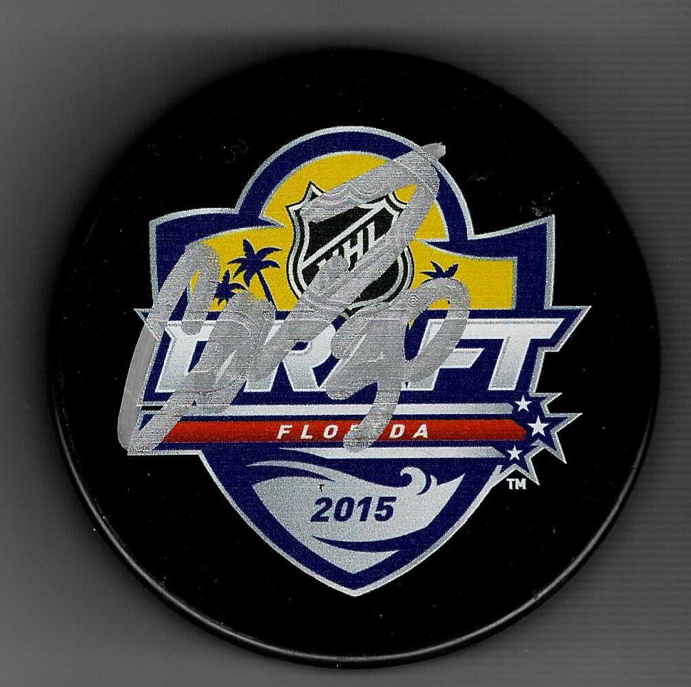Ilya Samsonov Signed Washington Capitals 2015 NHL Draft Puck