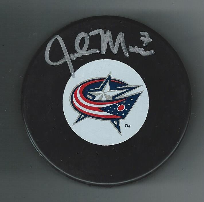 John Moore Signed Columbus Blue Jackets Puck