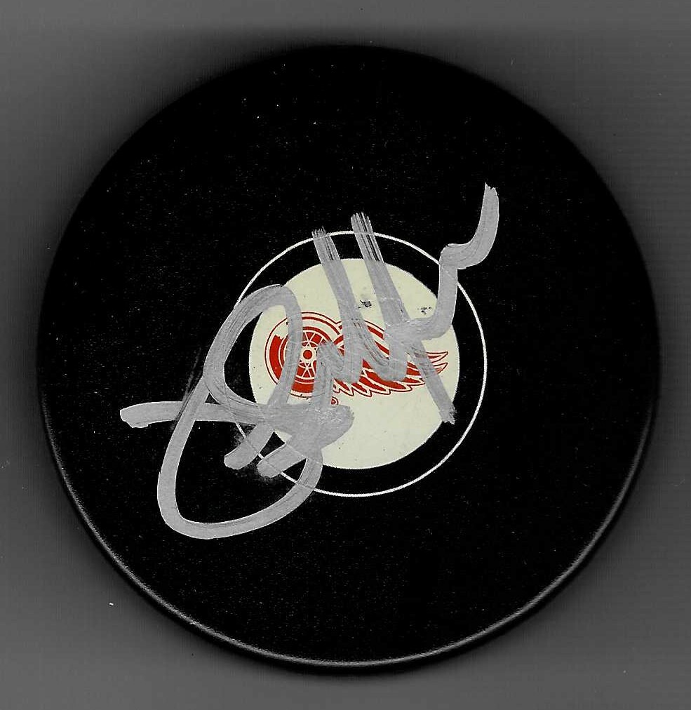 Jim Schoenfeld Signed Detroit Red Wings Puck