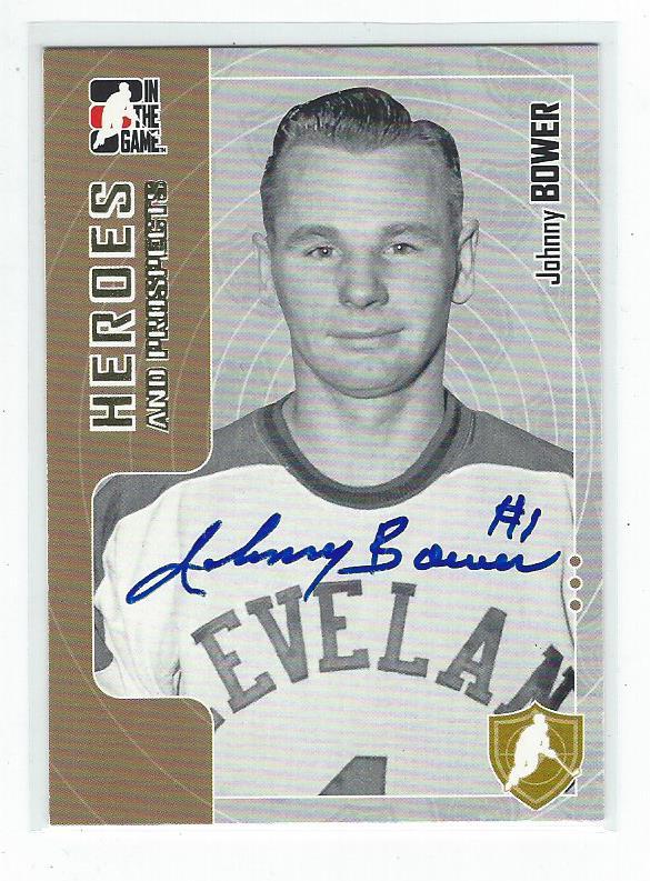 Johnny Bower Signed 2005/06 Heroes And Prospects Card #10
