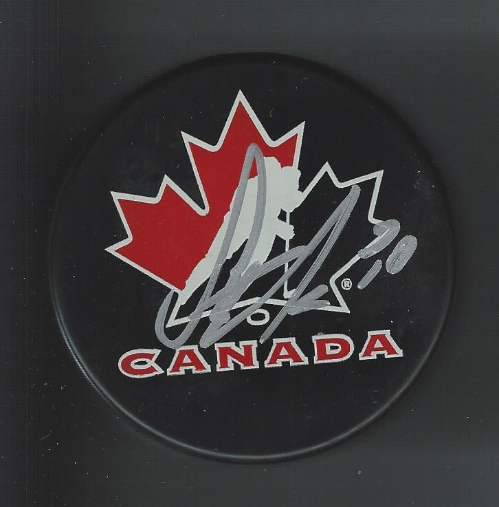 Steve Mason Signed Team Canada Puck