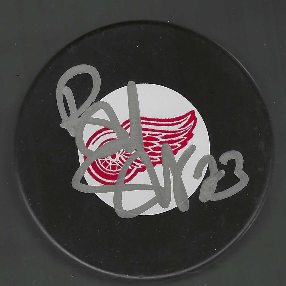 Brad Stuart Signed Detroit Red Wings Puck