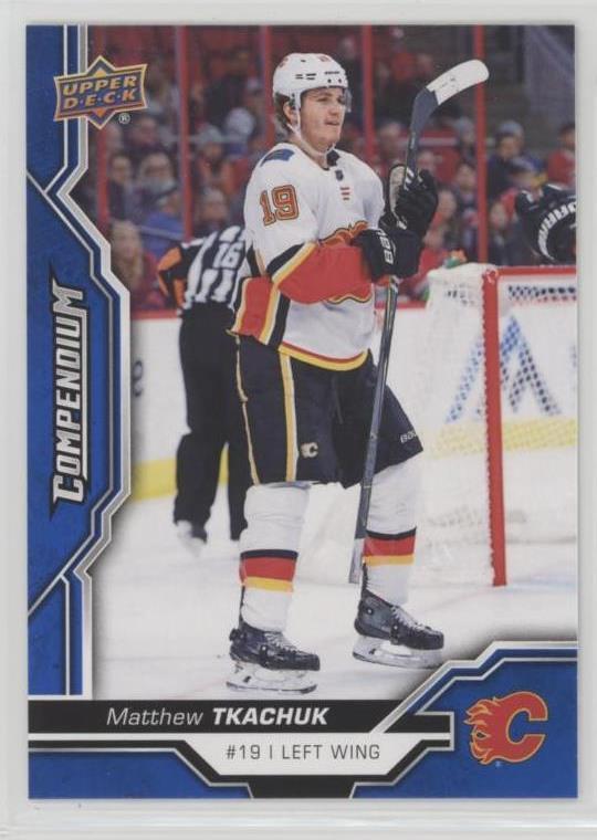 Calgary Flames 2018-19 Upper Deck Compendium Blue Parallel 16 Card Team Set