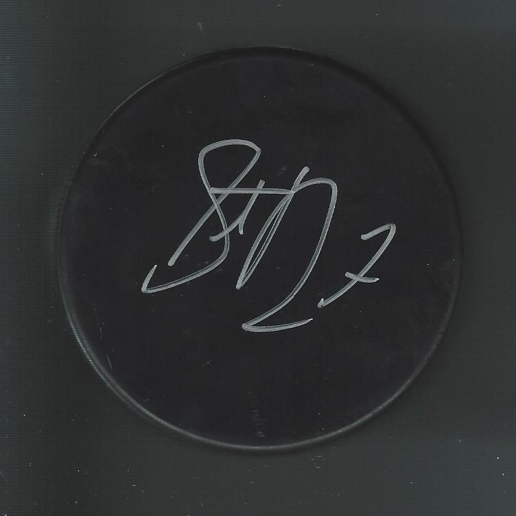 Steve Downie Signed Blank Puck Philadelphia Flyers Pittsburgh Penguins Avalanche