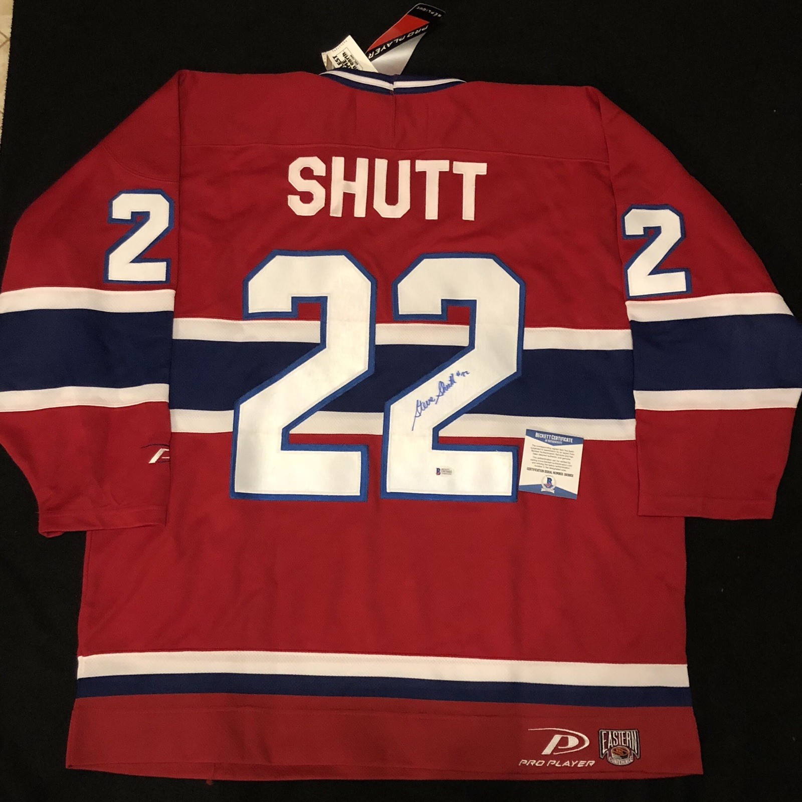 Steve Shutt Signed Montreal Canadiens Pro Player Jersey NWT Size XL Beckett COA