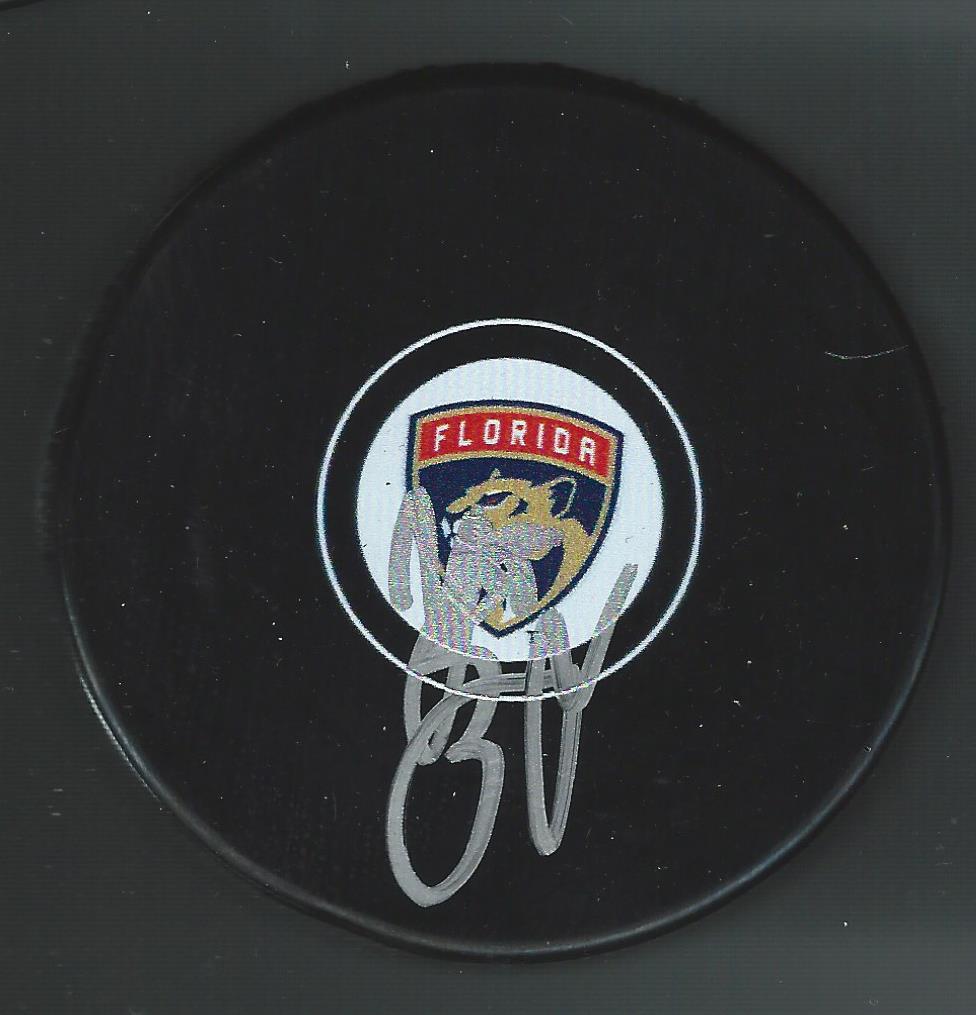 Henrik Borgstrom Signed Florida Panthers Puck