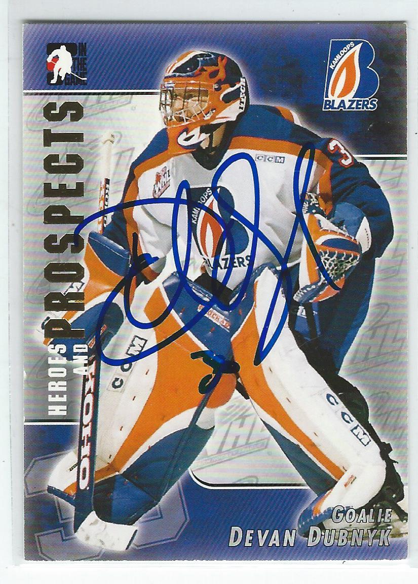 Devan DUBNYK Signed 05 Heroes and Prospects Card