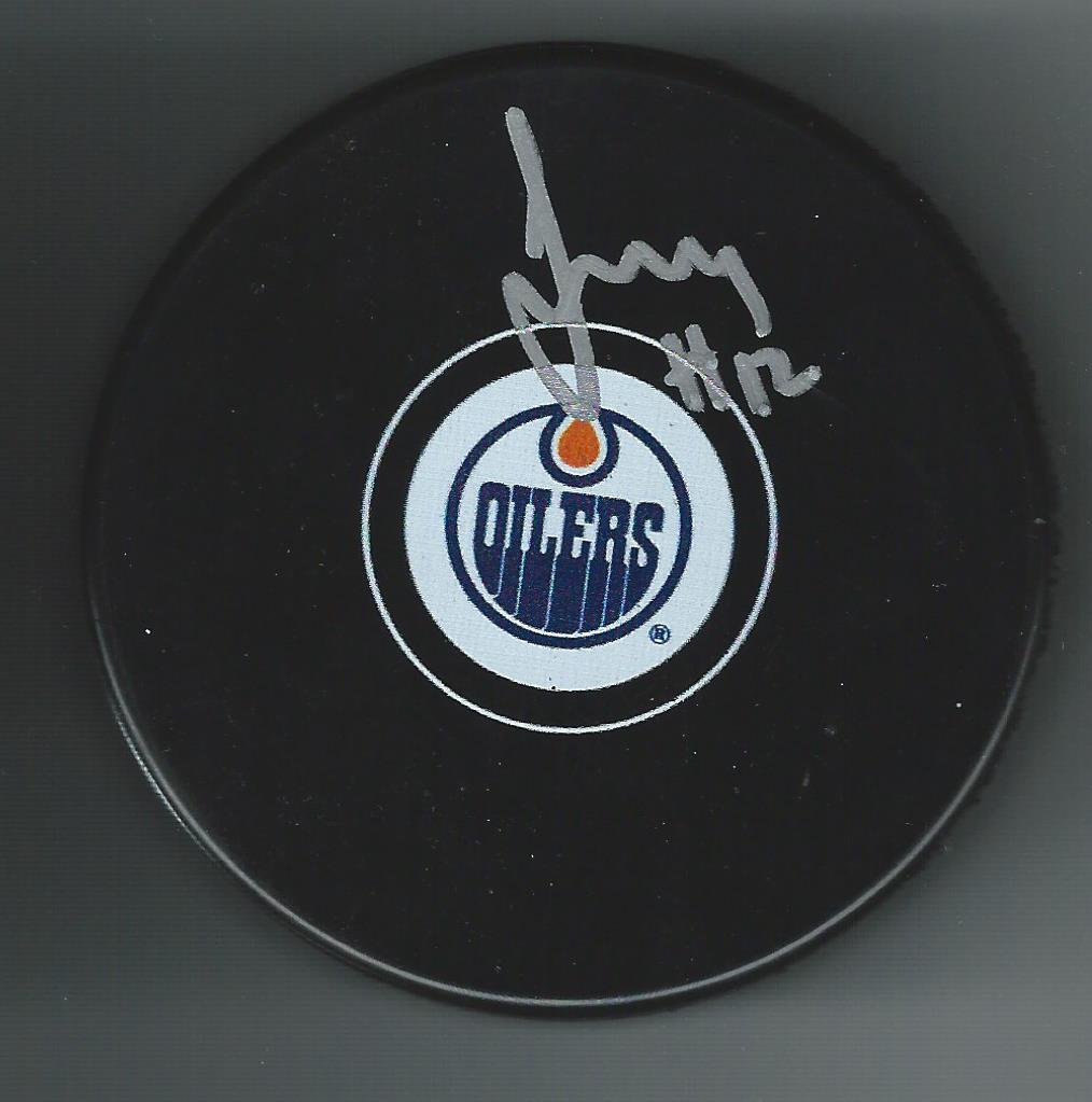 Sergei Samsonov Signed Edmonton Oilers Puck