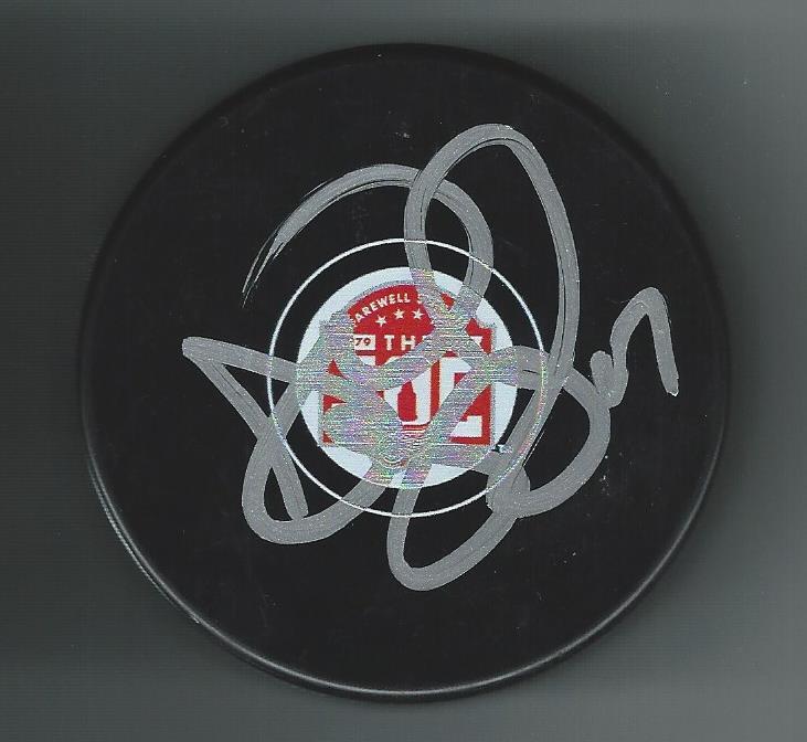 David Legwand Signed Detroit Red Wings Joe Louis Arena JLA Farewell Season Puck