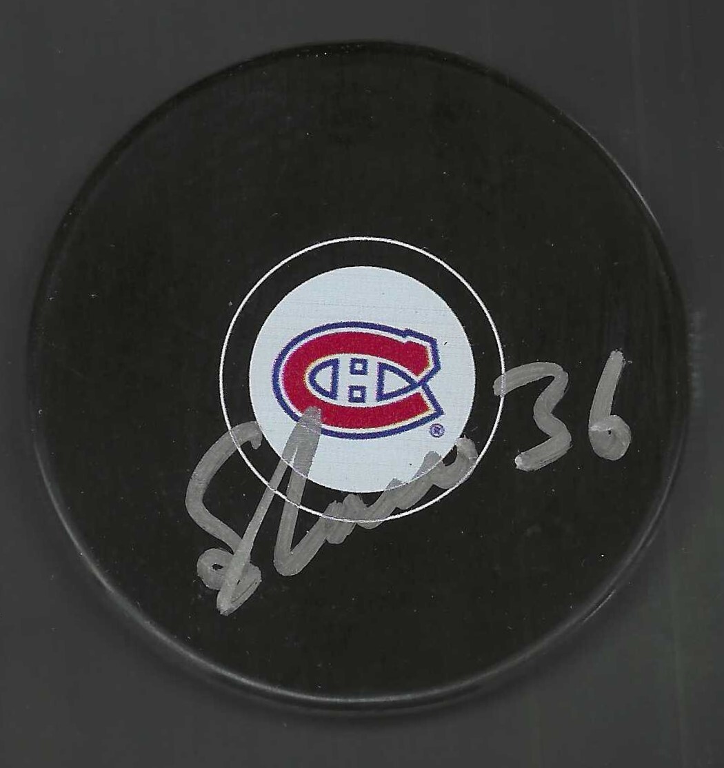 Sergio Momesso Signed Montreal Canadiens Puck