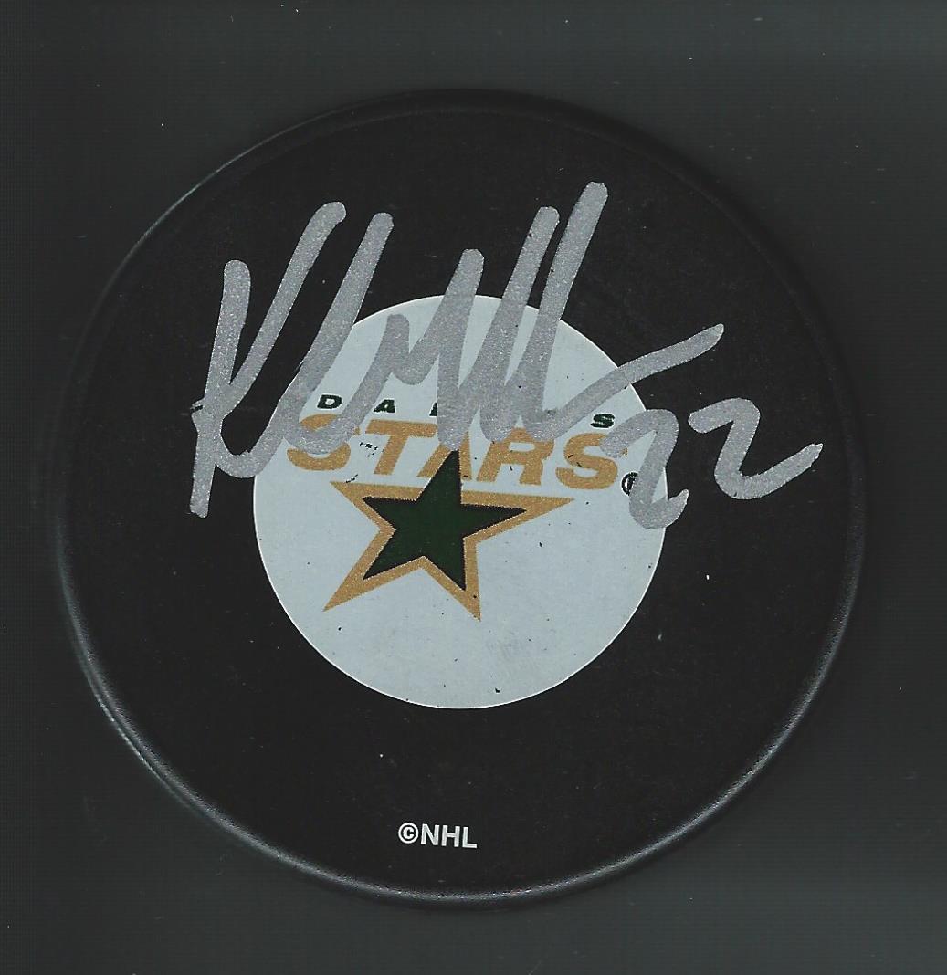 Kirk Muller Signed Dallas Stars Puck