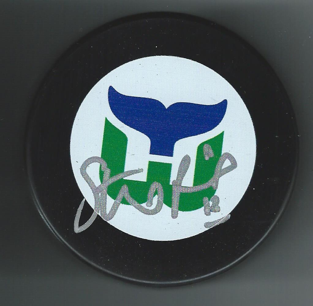 Steven Rice Signed Hartford Whalers Puck