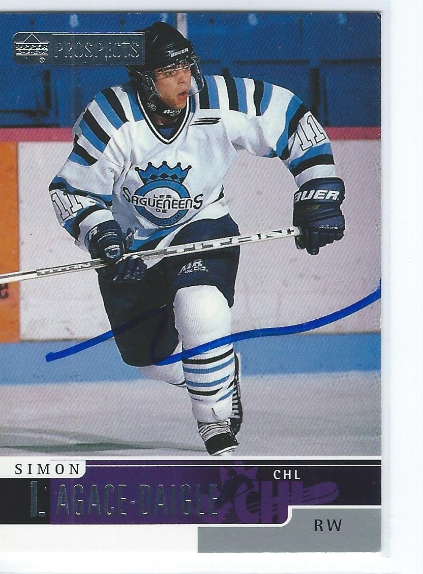 Simon Legace-Daigle Signed 99/00 UD Prospects Card