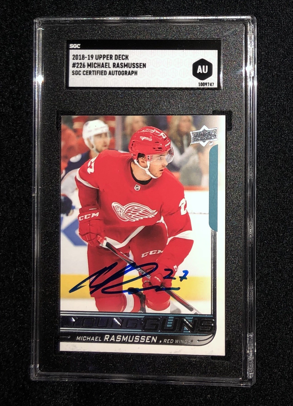 Michael Ramussen Signed 2018/19 Upper Deck Young Guns Rookie Card #226 SGC 9747