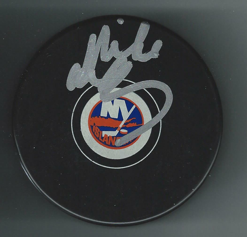 Mike Milbury Signed New York Islanders Puck
