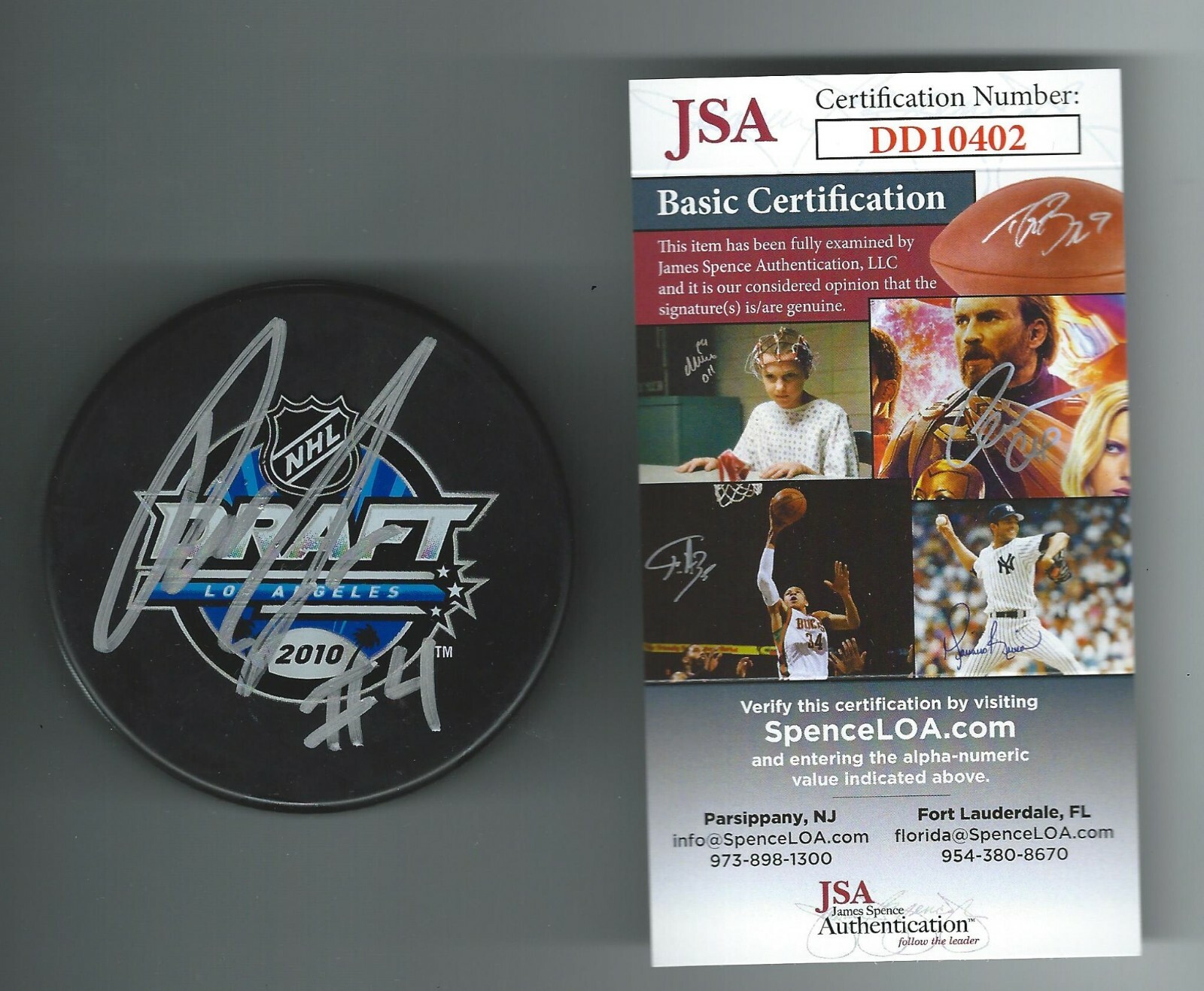 Ryan Johansen Signed 2010 NHL Draft Puck Nashville Predators JSA Authenticated