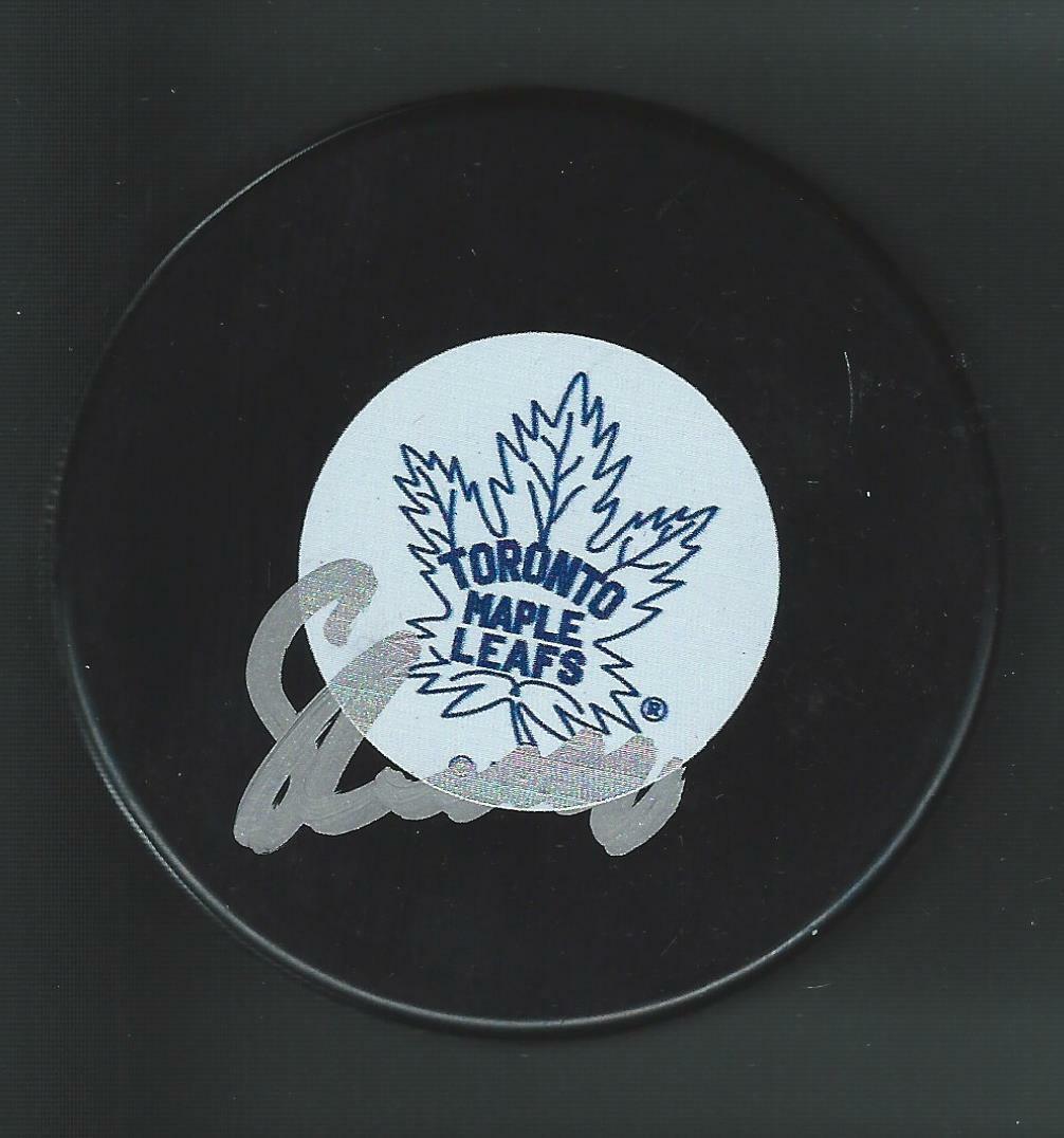 Sergio Momesso Signed Toronto Maple Leafs Puck