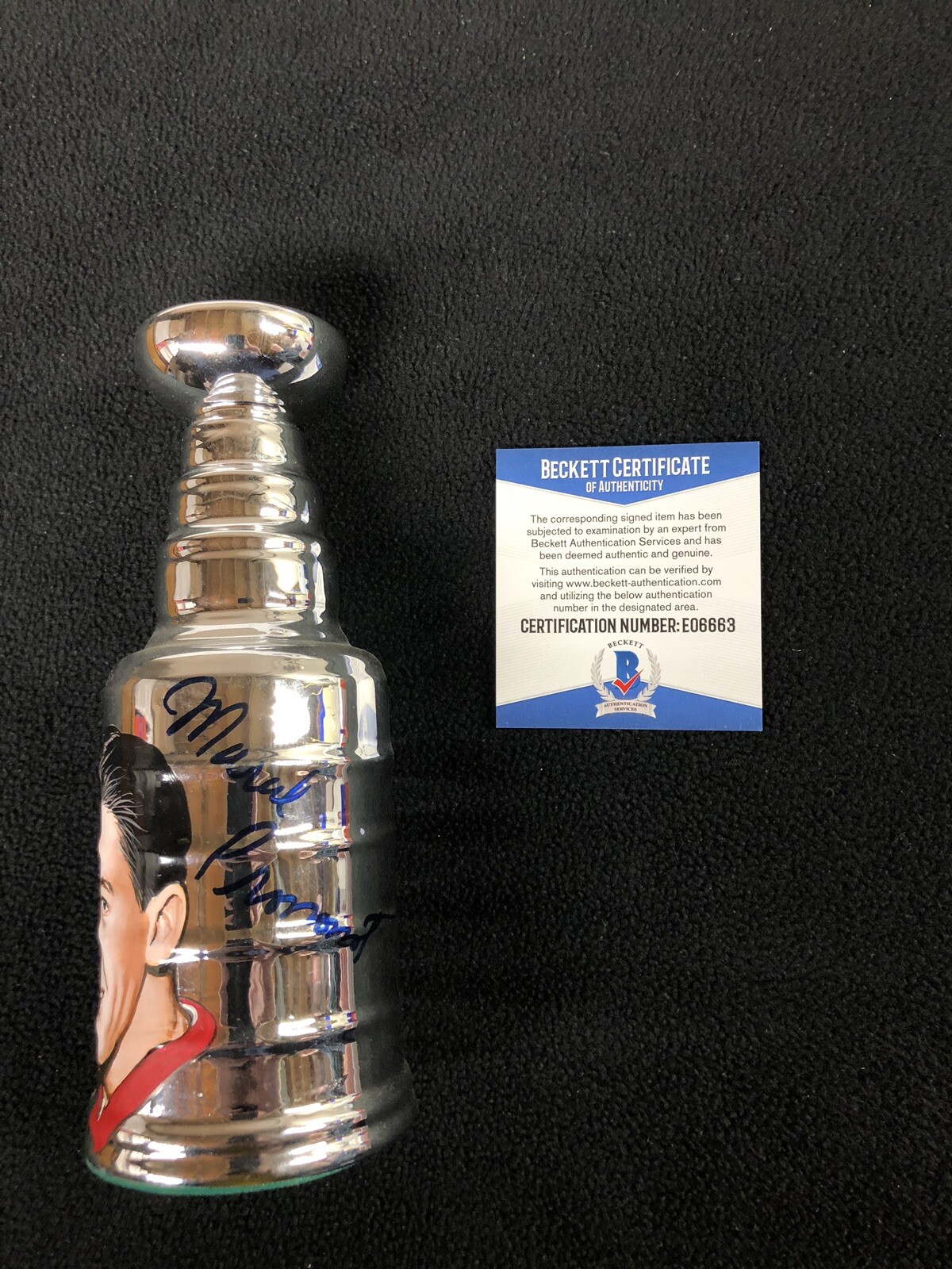 Marcel Pronovost Signed Painted Mini Stanley Cup Detroit Red Wings Beckett COA