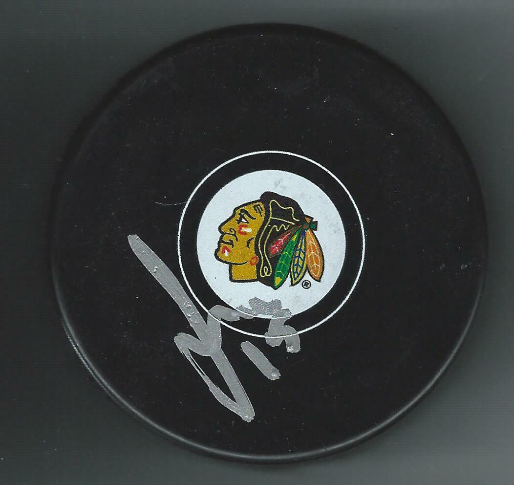 Sergei Samsonov Signed Chicago Blackhawks Puck