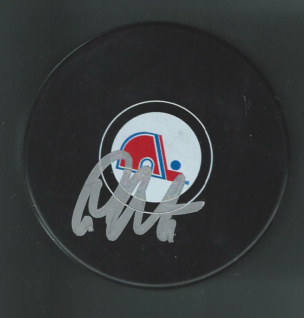 Lane Lambert Signed Quebec Nordiques Puck