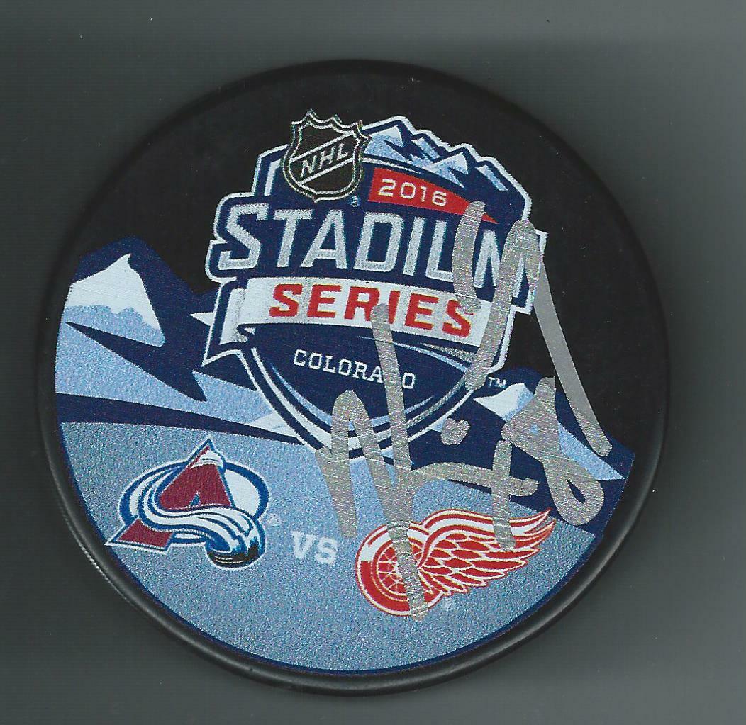 Kirk Maltby Signed Detroit Red Wings 2016 Stadium Series Puck