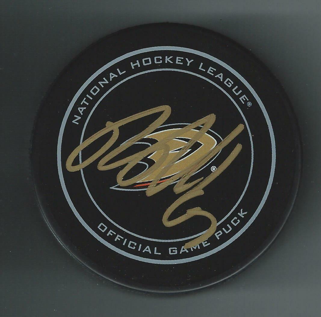 Rickard Rakell Signed Anaheim Ducks Official Game Puck Pittsburgh Penguins