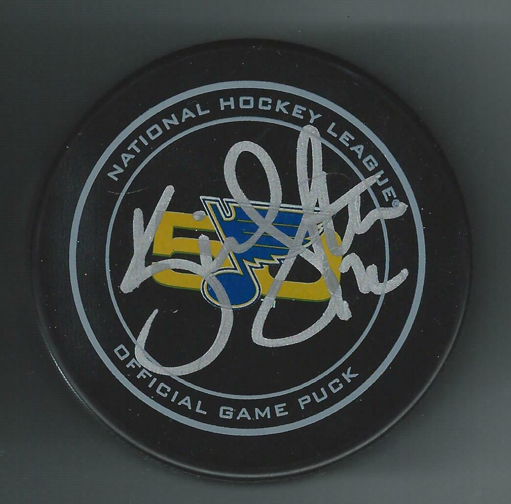 Kevin Shattenkirk Signed St Louis Blues 50th Anniversary Official Game Puck