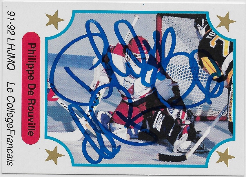 Philippe De Rouville Signed 1991-92 7thing Inning Sketch Card # 131