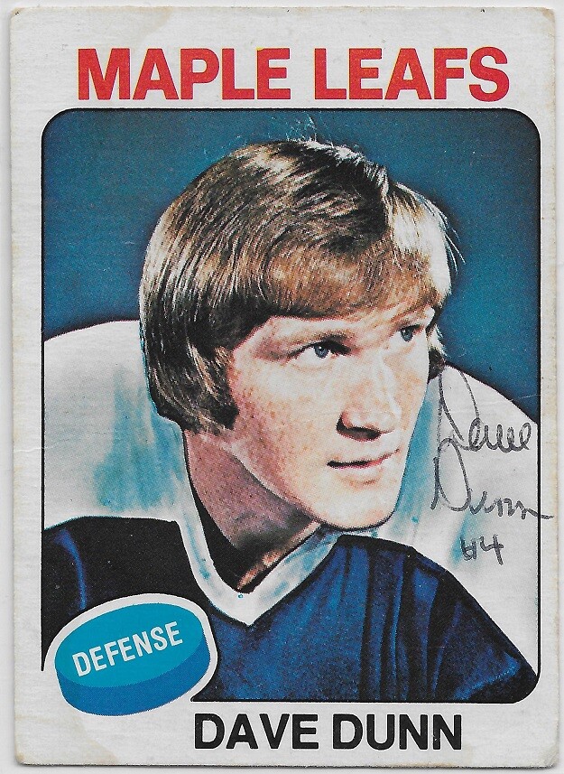 Dave Dunn Signed 1975-76 O-Pee-Chee Card # 187