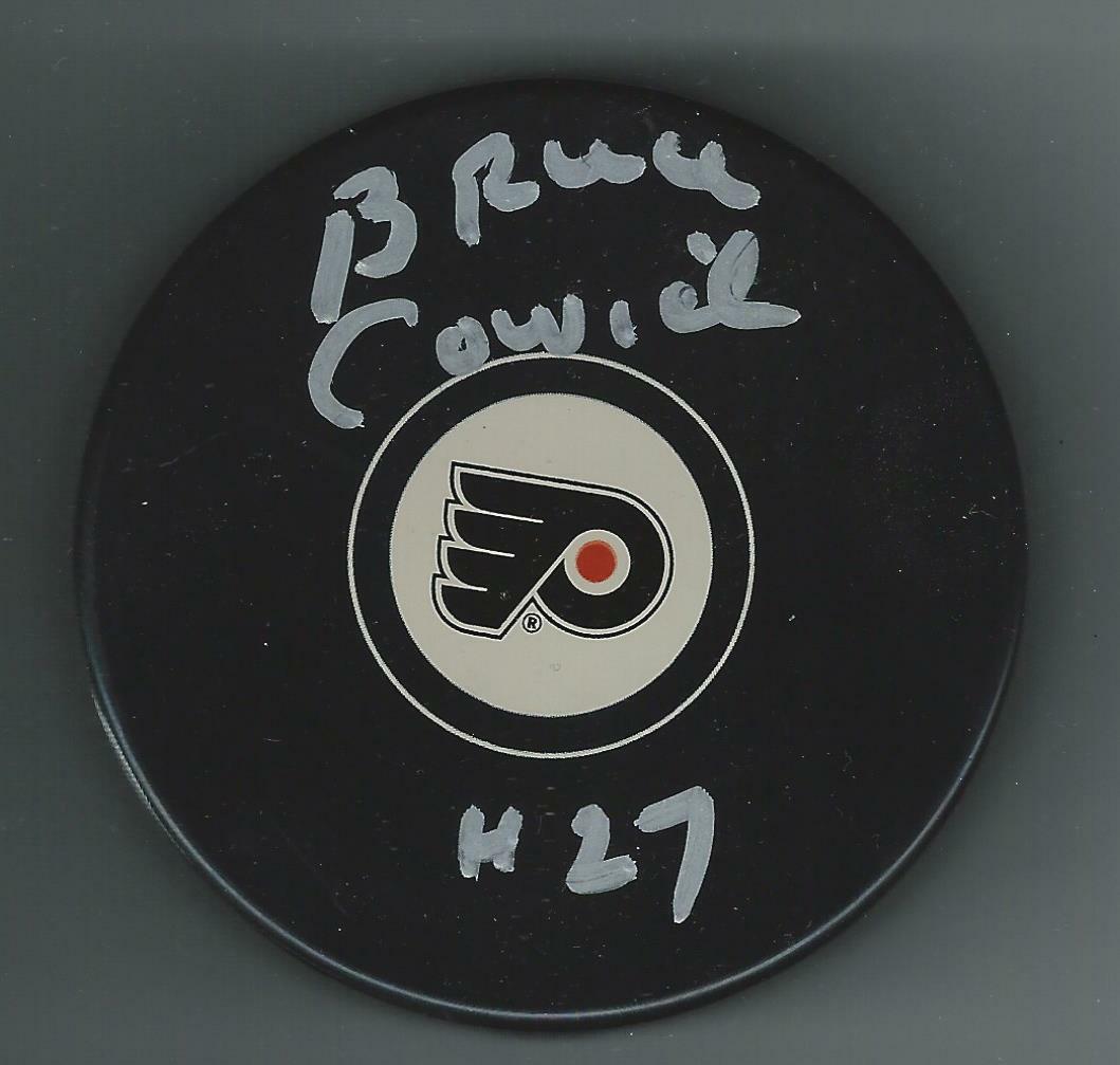 Bruce Cowick Signed Philadelphia Flyers Puck