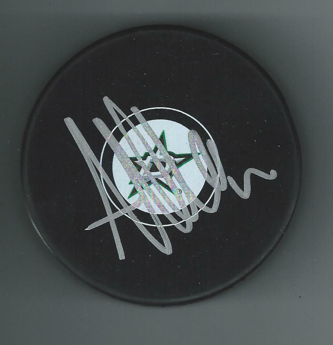 Albin Eriksson Signed Dallas Stars Puck