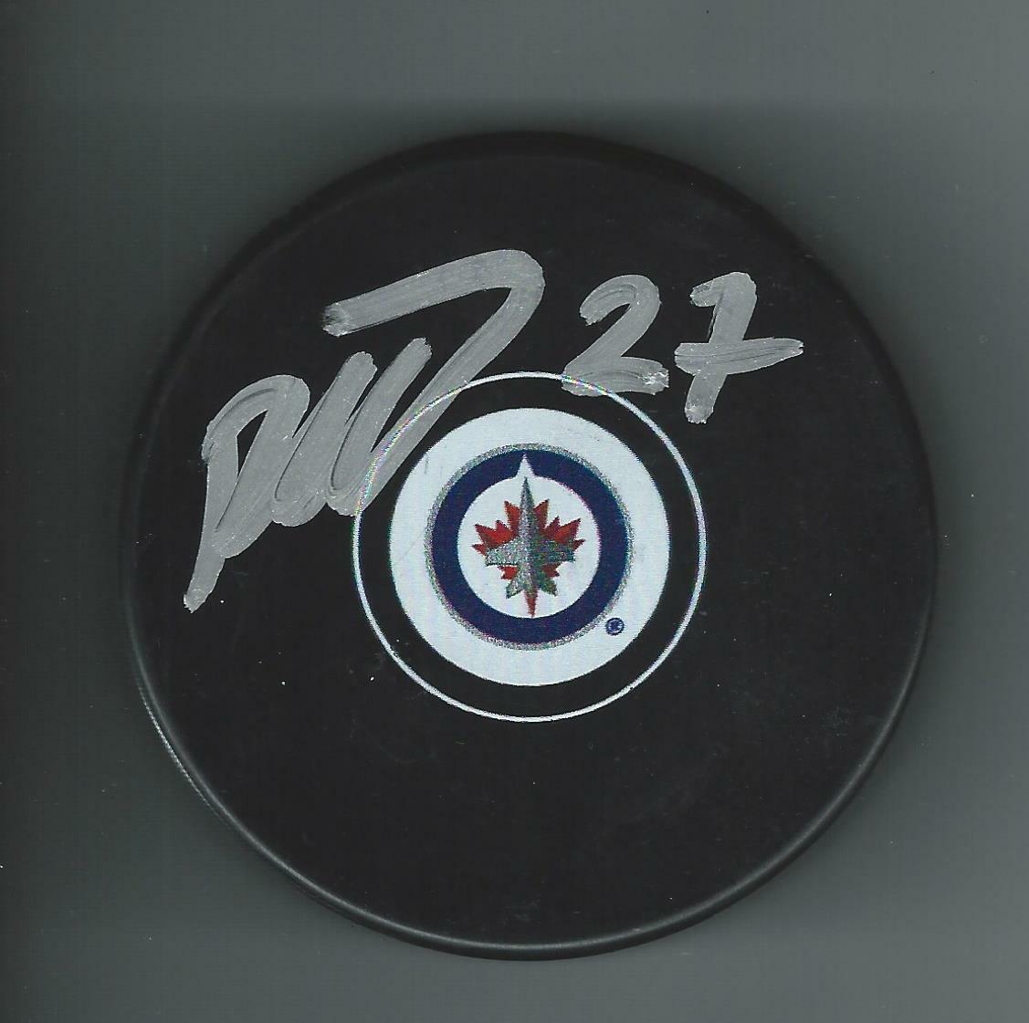 David Gustafsson Signed Winnipeg Jets Puck